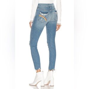 Mother High Waisted Looker Ankle Fray Jeans